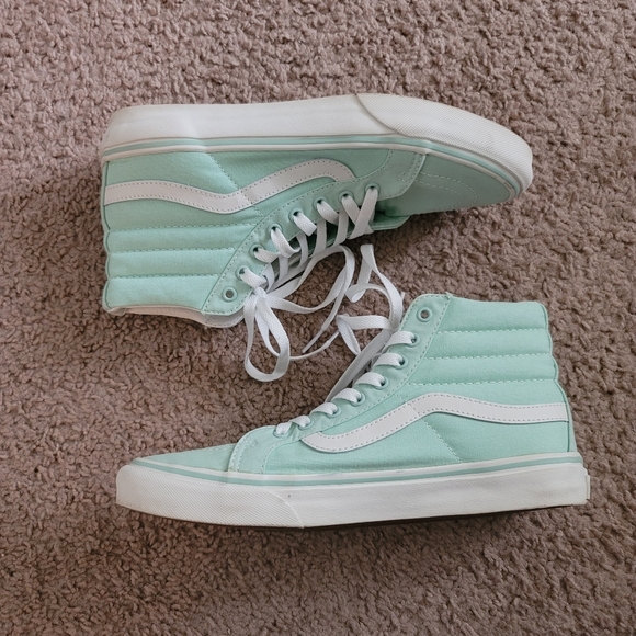 💜 Vans sk8 hi sneakers gossamer Green white 8.5 - Picture 5 of 9